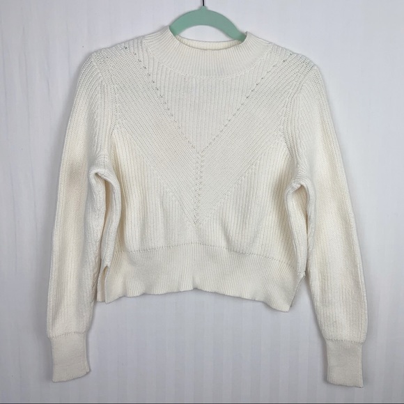 Kendall & Kylie Cream Off White Crop Sweater Small - Picture 1 of 5